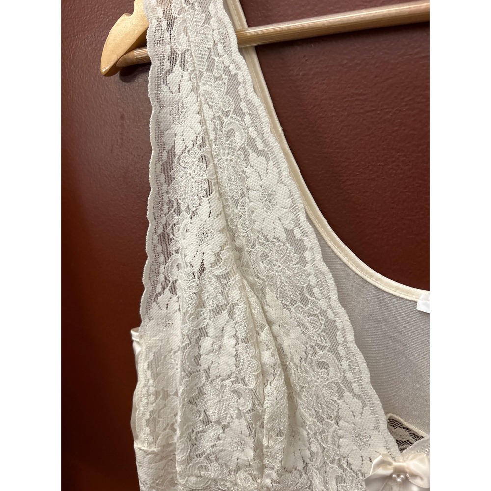 Vintage Romantic Lingerie Victorian Lace Full Slip Coquette Regencycore Ethereal - Picture 3 of 6